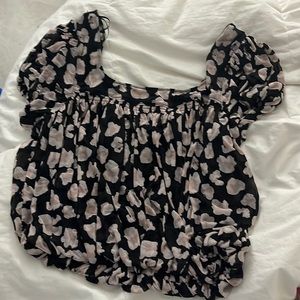 Free people leopard top size S
